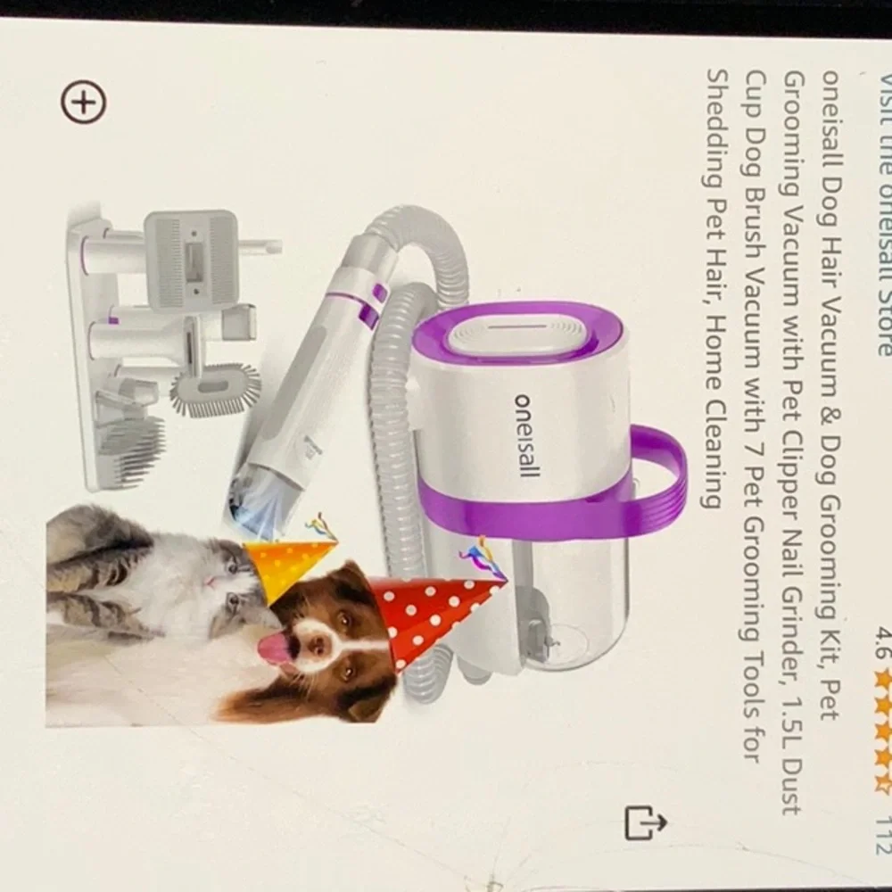 Oneisall pet grooming kit & vacuum